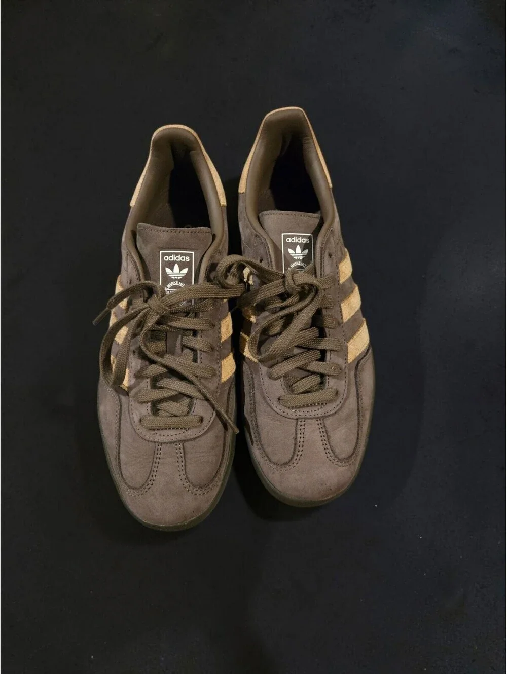 adidas Gazelle Indoor Cargo Brown JQ8386 Men's 10 Excellent Condition